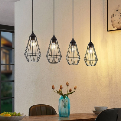 Lindby Elainy lámpara colgante, jaula, 4 luces