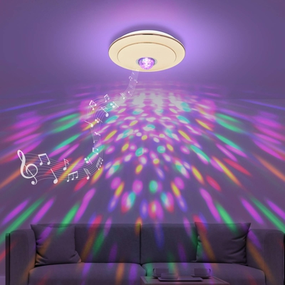 Plafón LED Santina, altavoz, RGB, CCT