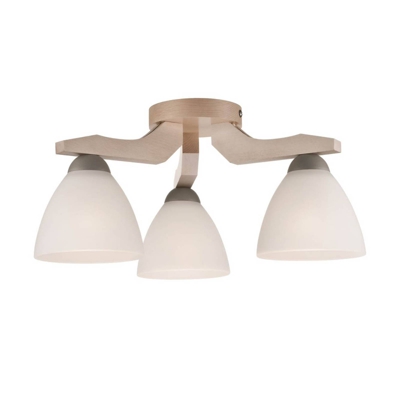 Plafón Haro, haya blanco/blanco, 3 luces