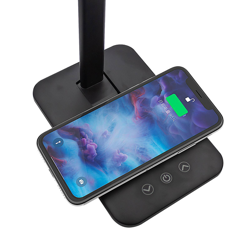 Denver LQI-105 lámpara de mesa LED dim CCT USB, QI características