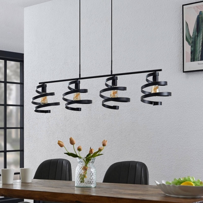 Lindby Colten lámpara colgante, 4 luces, negro