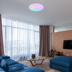 Plafón LED Clarke, blanco RGBW control remoto características