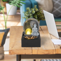 Fuente LED Fontana, antracita/gris, Buda características