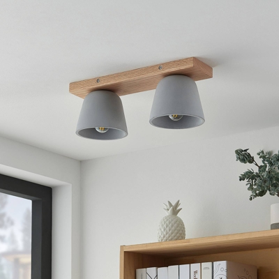 Lucande Otavis plafón de hormigón, 2 luz