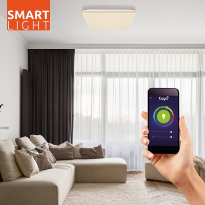 Plafón LED Ully smart Tuya CCT look de madera
