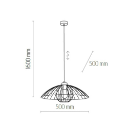 Lámpara colgante Barbella pantalla jaula Ø 50 cm en oferta