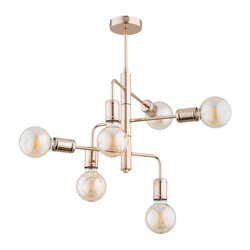 Plafón Vectos, 6 luces, oro características