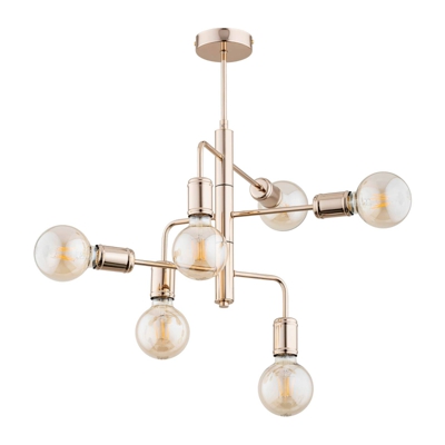 Plafón Vectos, 6 luces, oro