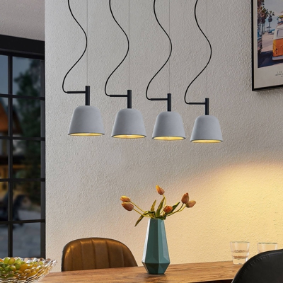 Lucande Otavis lámpara colgante de hormigón, 4 luz
