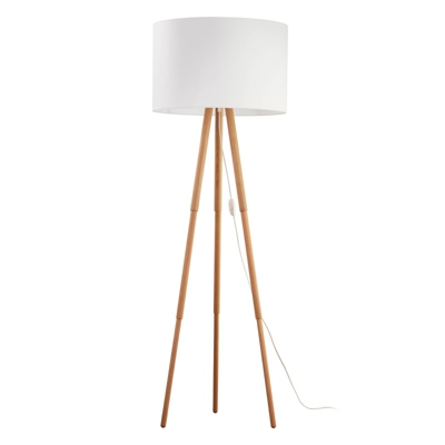 Lámpara de pie Tokyo madera-trípode, pino/blanco