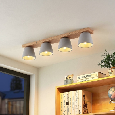 Lucande Otavis plafón de hormigón, 4 luz