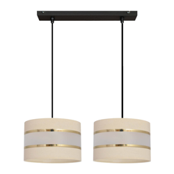 Lámpara colgante Helen barras crudo-oro 2 luces en oferta