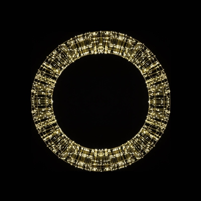 Corona de Navidad LED, oro, 800 LEDs, Ø 50cm