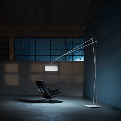 Prandina Effimera F50 lámpara de pie blanco mate