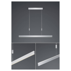 B-Leuchten Delta colgante LED 100cm aluminio en oferta