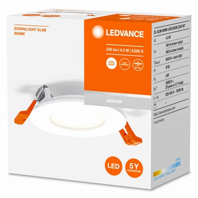 LEDVANCE Recess Slim empotrada LED Ø8,5cm 6500K