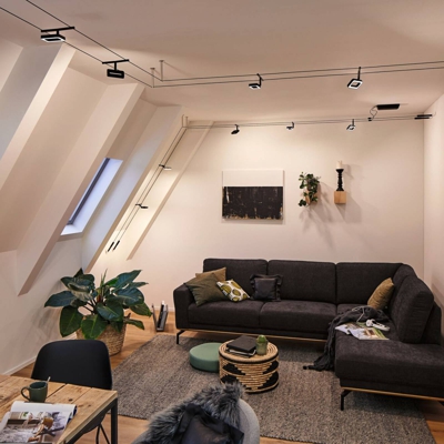 Paulmann Frame sobre cable LED 5 luces negro mate