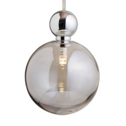 EBB & FLOW Uva L colgante, bola plata gris humo en oferta