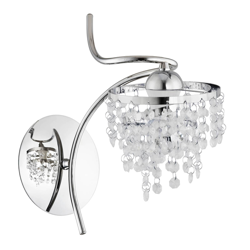 Aplique Kalea con colgante de vidrio en oferta