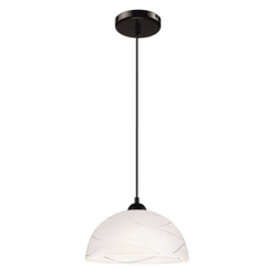 Lámpara colgante Fibi de vidrio, ondas, blanco características
