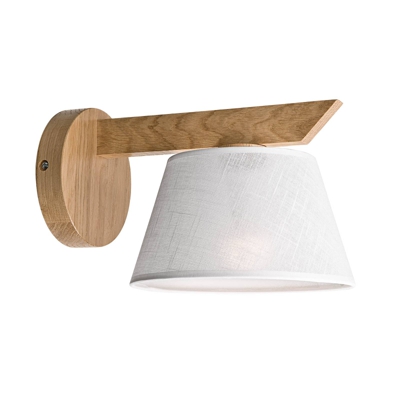 Aplique Suecia de madera y tela, roble/blanco