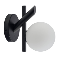 Aplique Baleo, negro/opalino, 1 luz precio