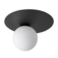Plafón Firn, redondo, 1 luz, negro características