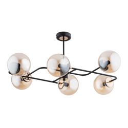 Plafón Primas, negro-oro, altura 37,5cm precio