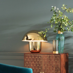 KARE Mushroom - lámpara de mesa en forma seta, oro en oferta