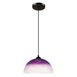 Lámpara colgante Fibi de vidrio, ondas, violeta características