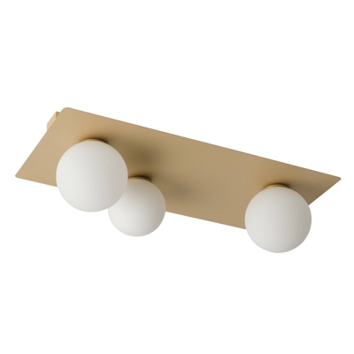 Plafón Firn, angular, 3 luces, oro