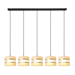 Lámpara colgante Helen crudo-oro barras 5 luces precio