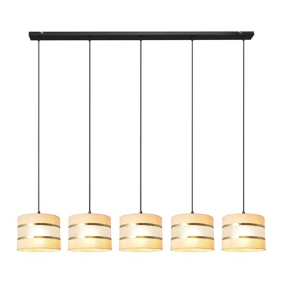 Lámpara colgante Helen crudo-oro barras 5 luces