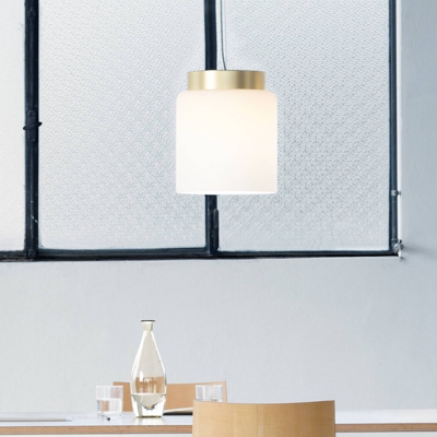 Prandina Segesta colgante latón/blanco Ø 27 cm