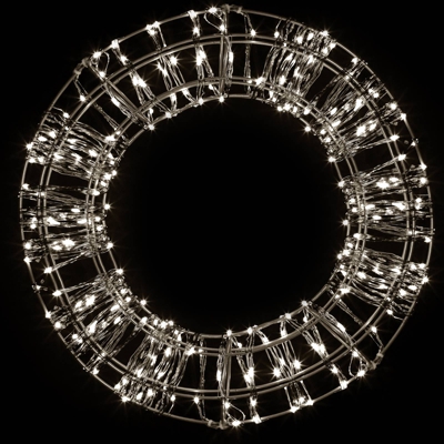 Corona de Navidad LED, negro, 400 LEDs, Ø 30cm
