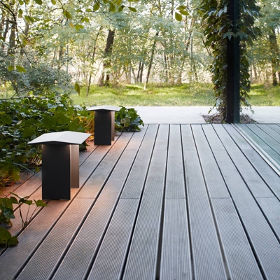 Luceplan Fienile baliza LED 32cm gris oscuro