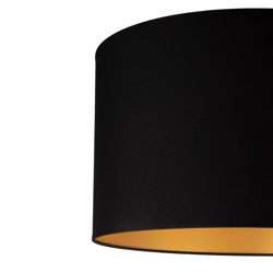 Lámpara colgante Roller negro/oro, Ø45cm, 2 luces en oferta