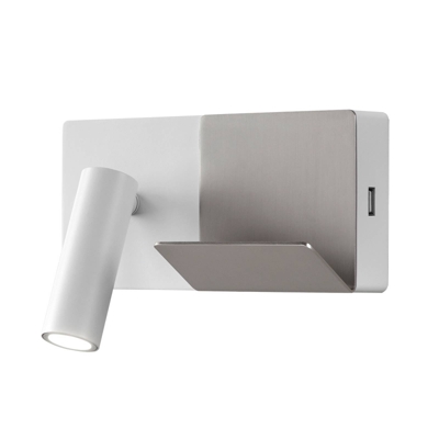 LEDS-C4 E-Lamp Mini aplique LED blanco/gris