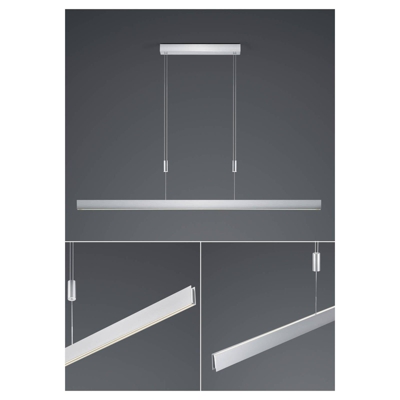 B-Leuchten Delta colgante LED 130cm aluminio