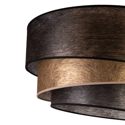 Lámpara colgante Trio shine vellón negro/oro 2 luz