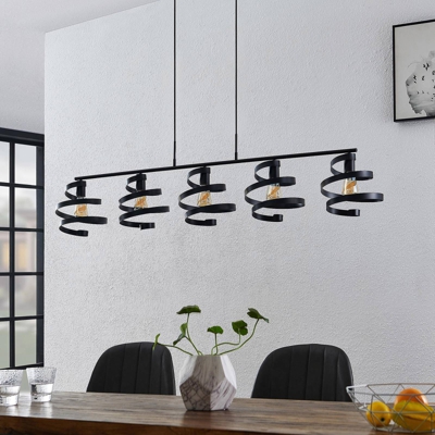 Lindby Colten lámpara colgante, 5 luces, negro