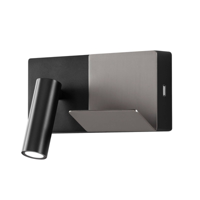 LEDS-C4 E-Lamp Mini aplique LED negro/gris