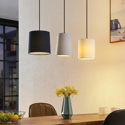 Lindby Amilia lámpara colgante, tela, 3 luces