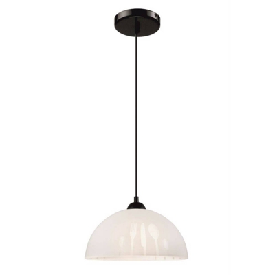 Lámpara colgante Fibi de vidrio, cubiertos, blanco