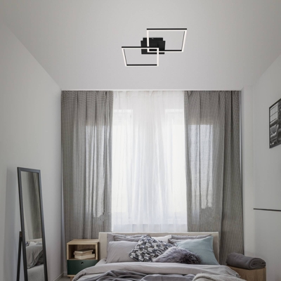 Plafón LED Frame 2 luces switch dim negro