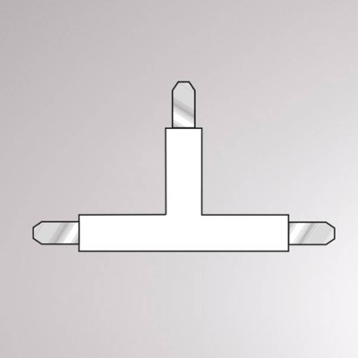 Conector en T para riel bifásico Volare, blanco