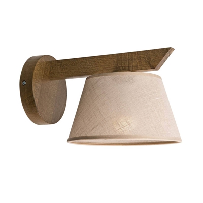 Aplique Suecia de madera y tela nogal/beige