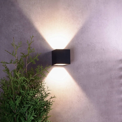 Aplique LED de exterior Jabbah gris oscuro up/down