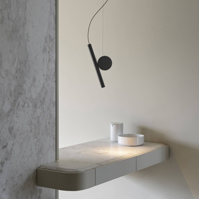 Luceplan Doi, liso, dim por fases, 2700K, negro