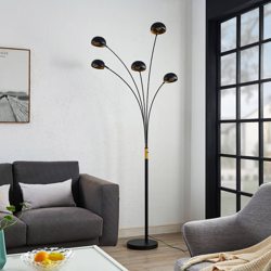 Lindby Lamiras lámpara de pie en negro y oro características